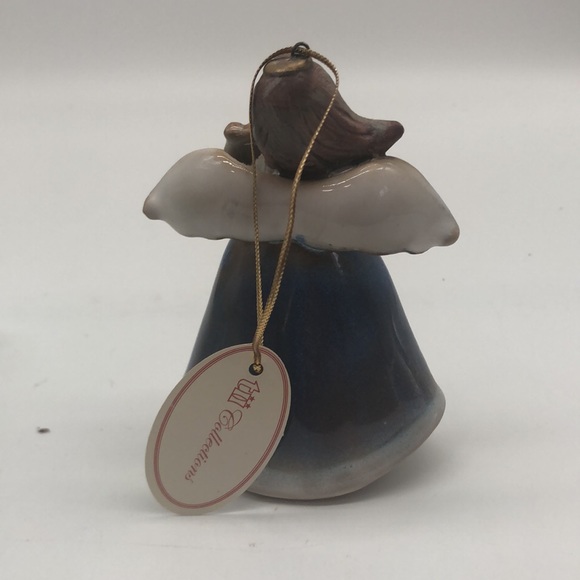 Ceramic Angel with harp bell ornament - Picture 5 of 5
